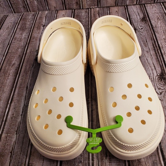 CROCS Stomp Clog White Slip On Platform  Mens 13 - Picture 9 of 11